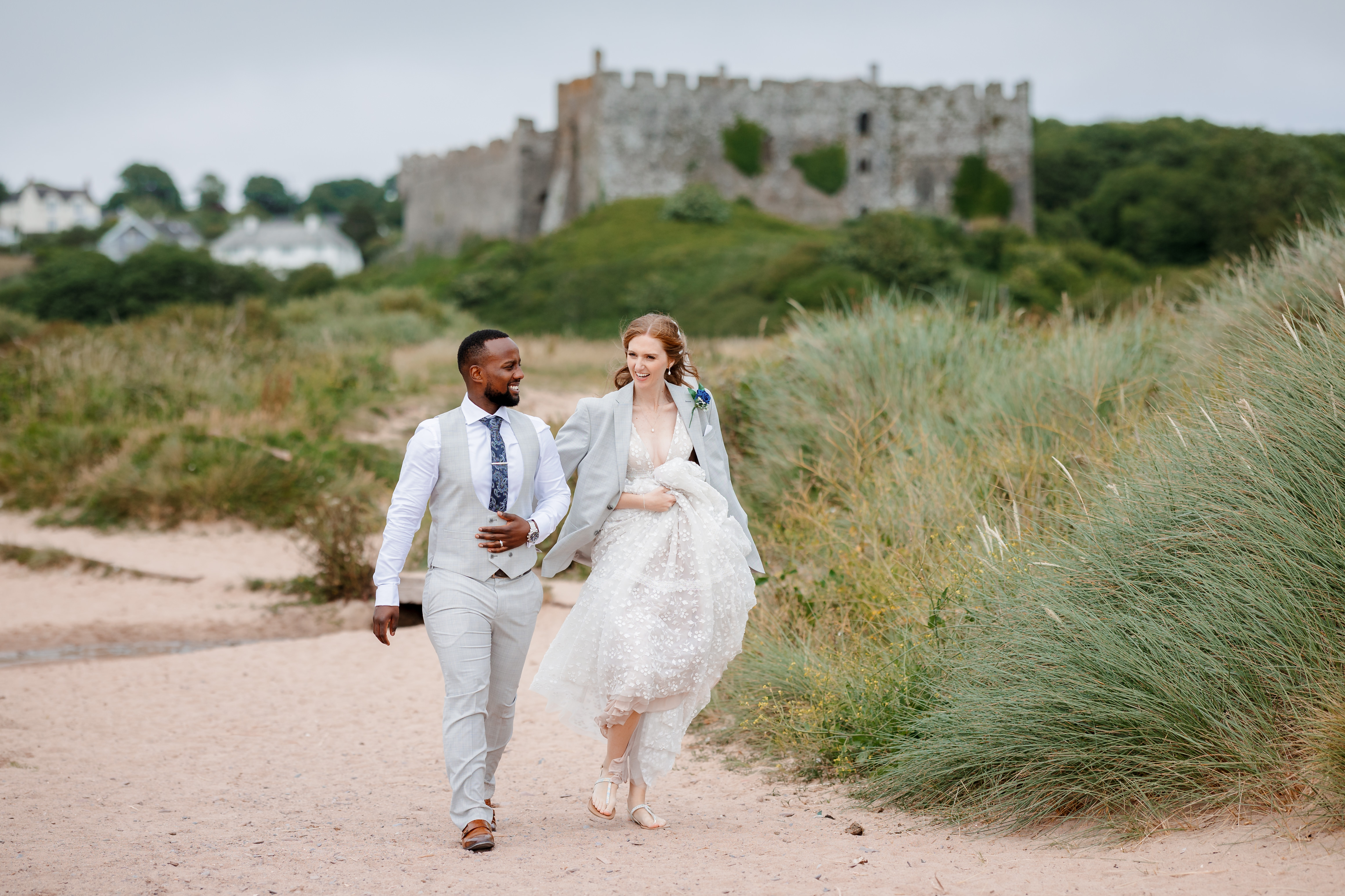 West Wales Elopement Photography | Manorbier Castle