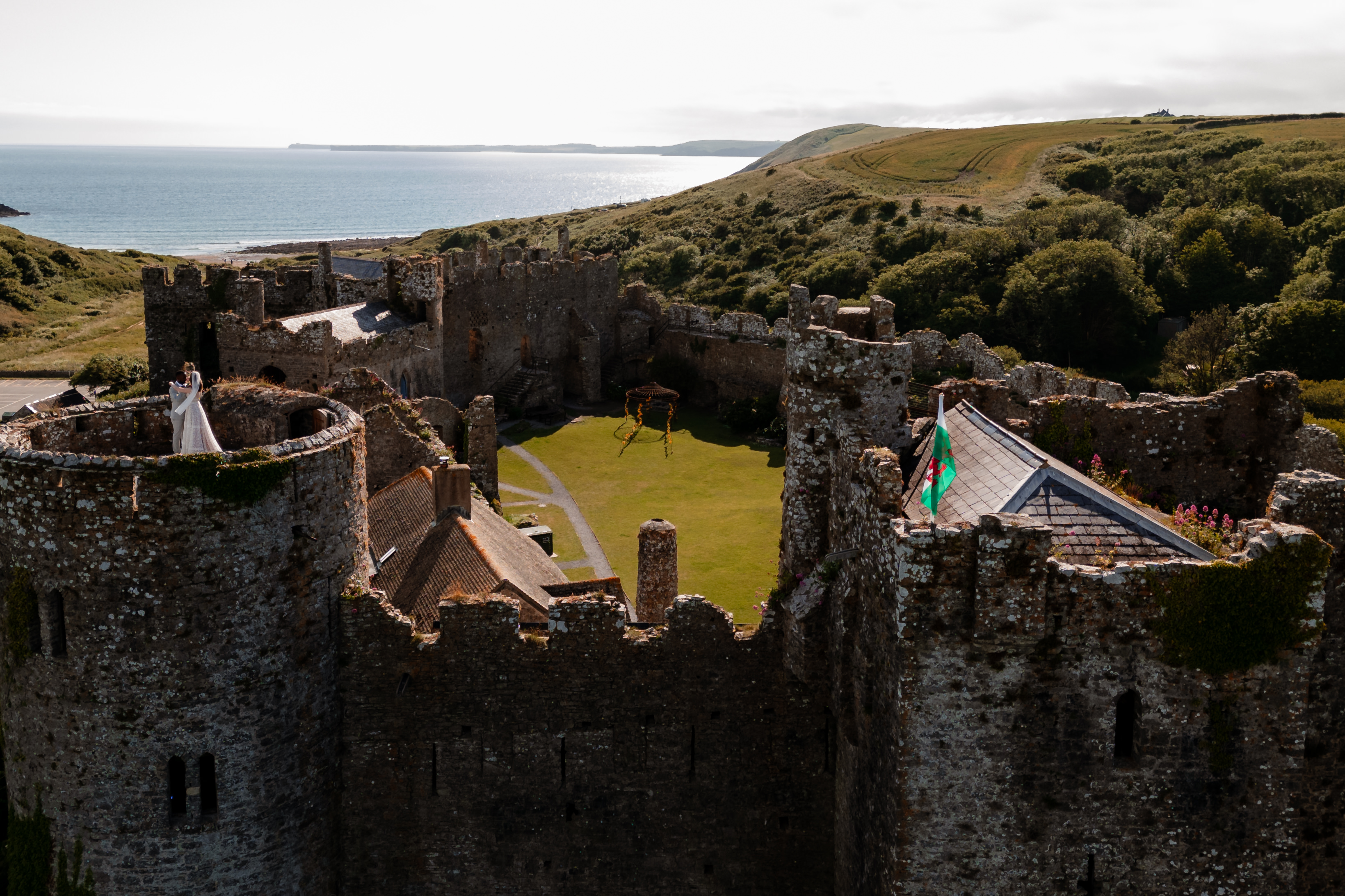 West Wales Elopement Photography | Manorbier Castle